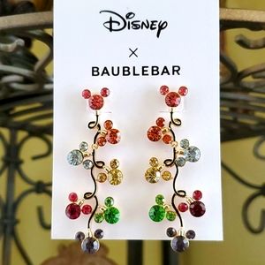 Disney × Baublebar Mickey mouse crystal earrings
